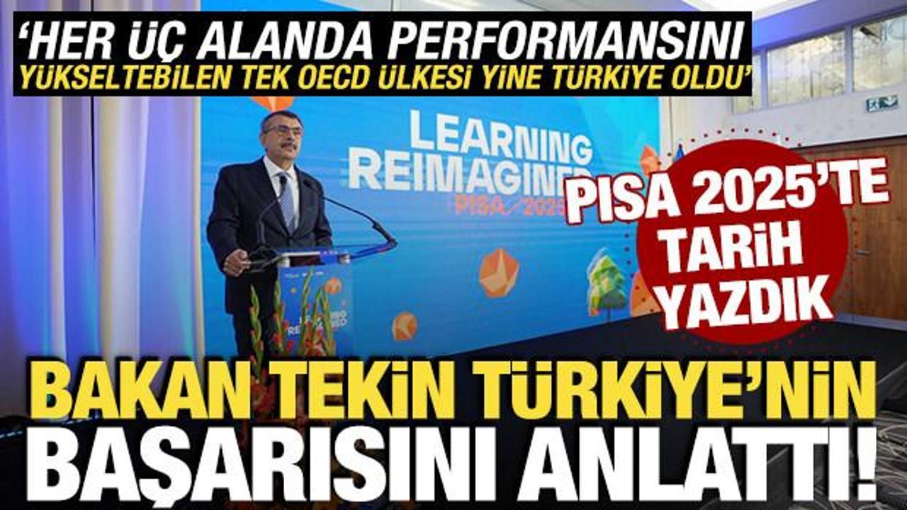 PISA 2025'te tarih yazdık! Bakan Tekin T&uuml;rkiye'nin başarısını anlattı