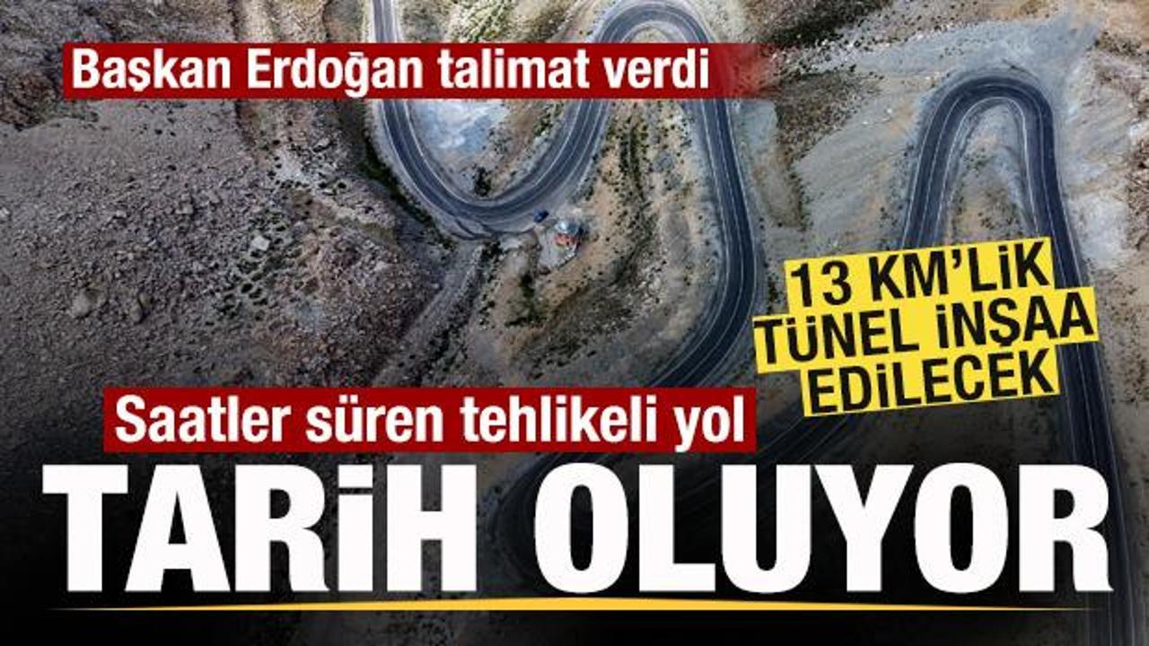 Saatler s&uuml;ren tehlikeli yol tarih oluyor! 13 kilometrelik t&uuml;nel inşaa edilecek