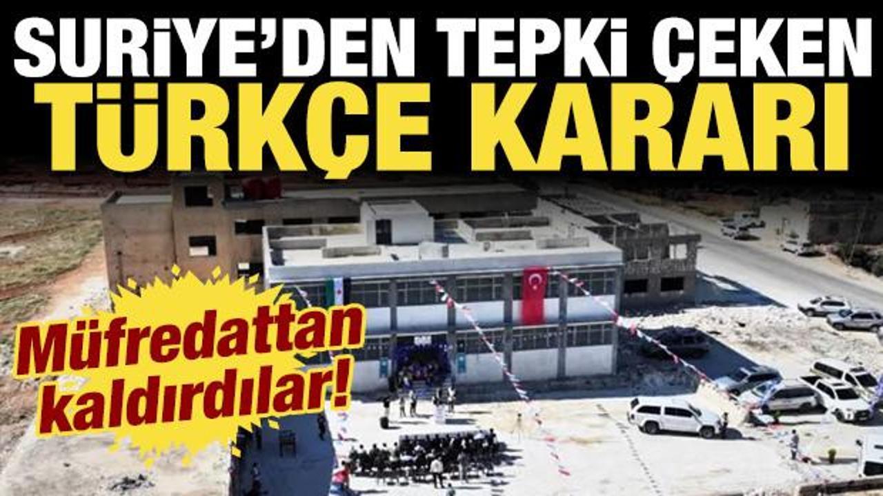 Suriye y&ouml;netiminden tepki &ccedil;eken karar: T&uuml;rk&ccedil;eyi m&uuml;fredattan kaldırdılar!