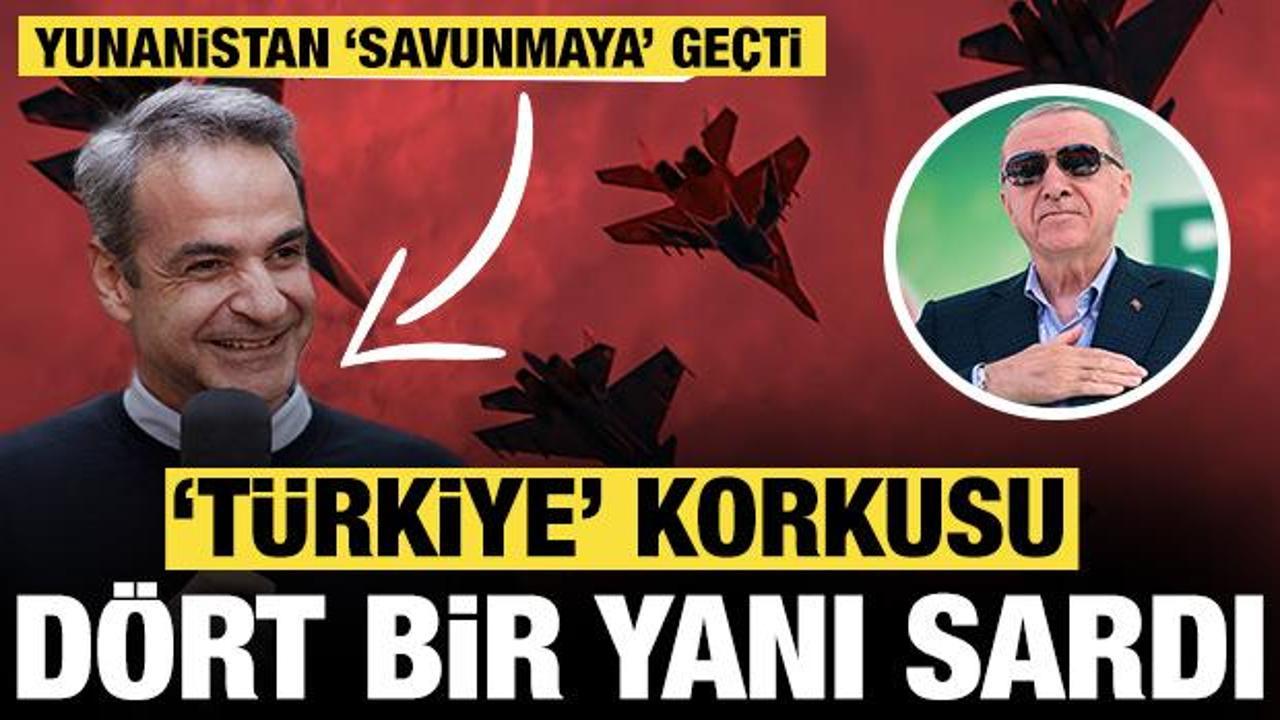 T&uuml;rkiye korkusu d&ouml;rt bir yanı sardı: Yunanistan 'savunmaya' ge&ccedil;ti