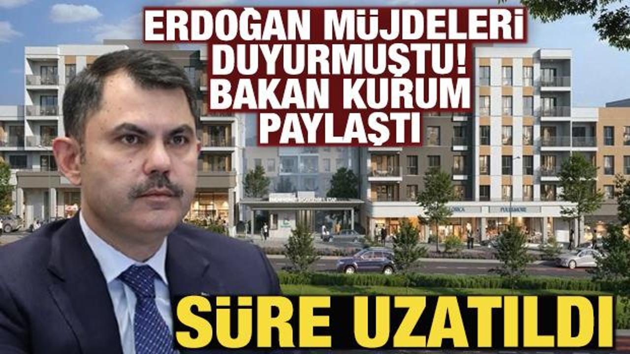 Bakan Kurum paylaştı! Yarısı Bizden Projesinde s&uuml;re uzatıldı