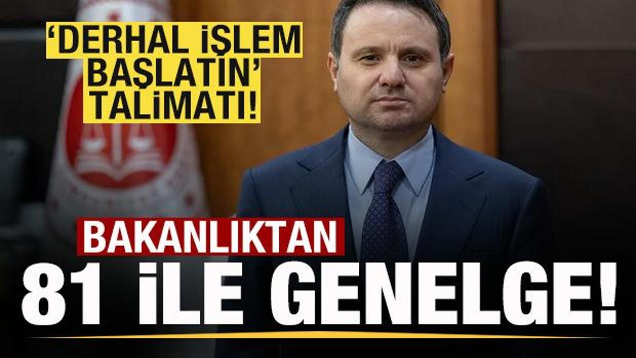 Adalet Bakanı Akın G&uuml;rlek imzasıyla 81 ile genelge! 'Derhal işlem başlatın' talimatı