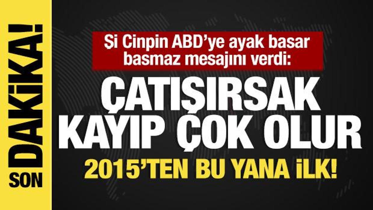 2015'ten bu yana ilk! &Ccedil;in Devlet Başkanı Şi Cinpin ABD'de: &Ccedil;atışırsak kayıp &ccedil;ok olur