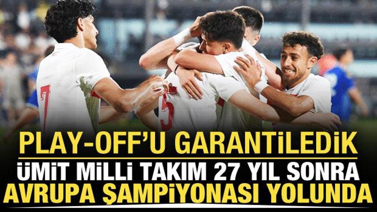 Avrupa Şampiyonası yolunda kritik puan! &Uuml;mit Milli Takım play-off'u garantiledi