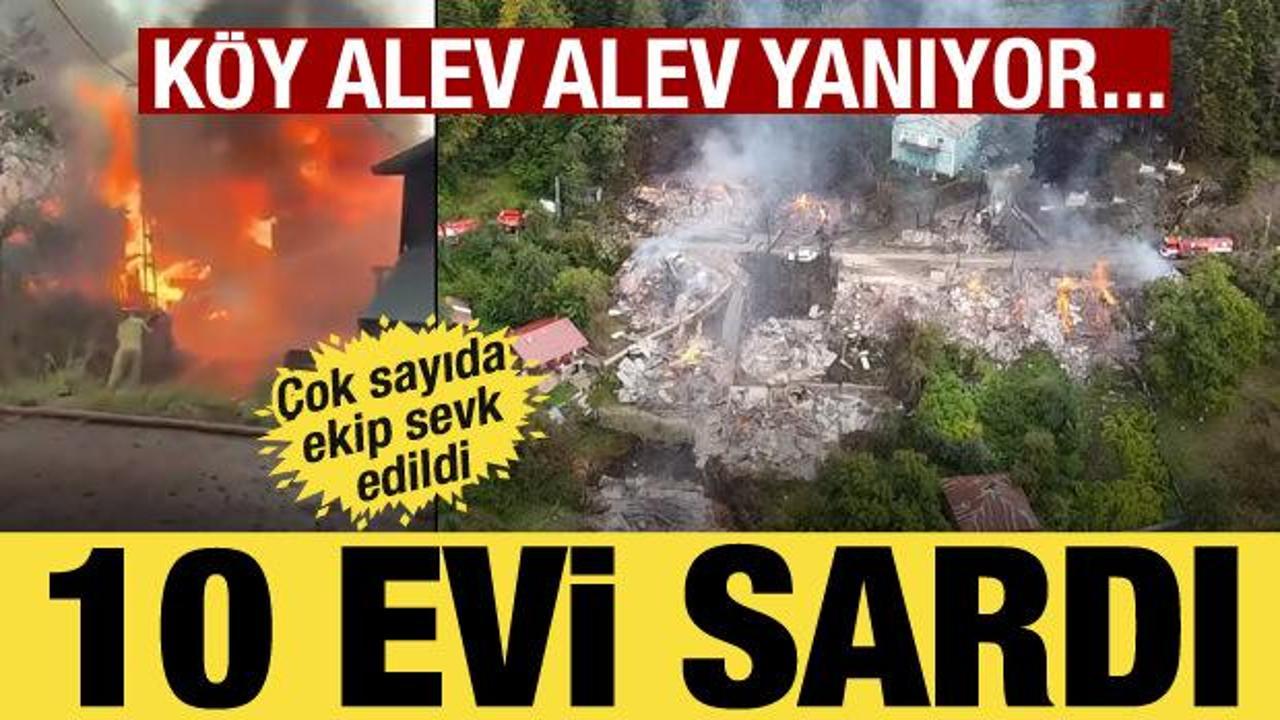 Kastamonu'da korkutan yangın! Alevler 10 evi sardı