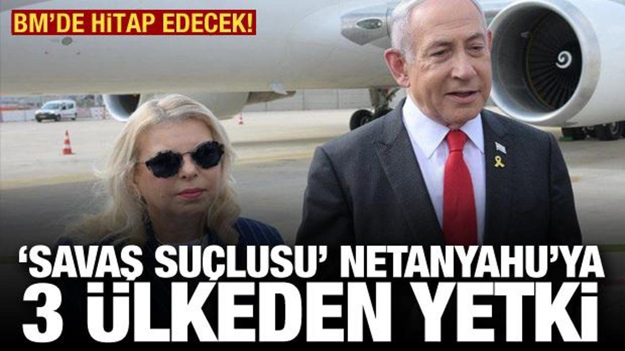"Savaş su&ccedil;lusu" Netanyahu'ya 3 &uuml;lkeden izin! BM'de hitap edecek