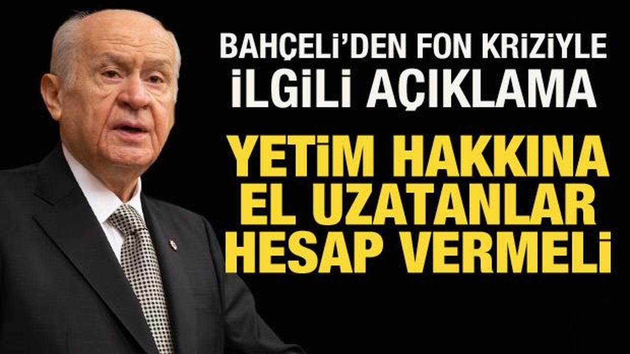 Bah&ccedil;eli'den son dakika fon soruşturması a&ccedil;ıklaması