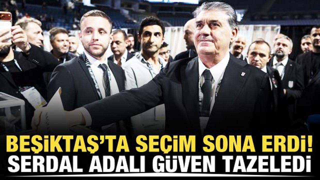 Beşiktaş'ta se&ccedil;im sona erdi! Serdal Adalı g&uuml;ven tazeledi
