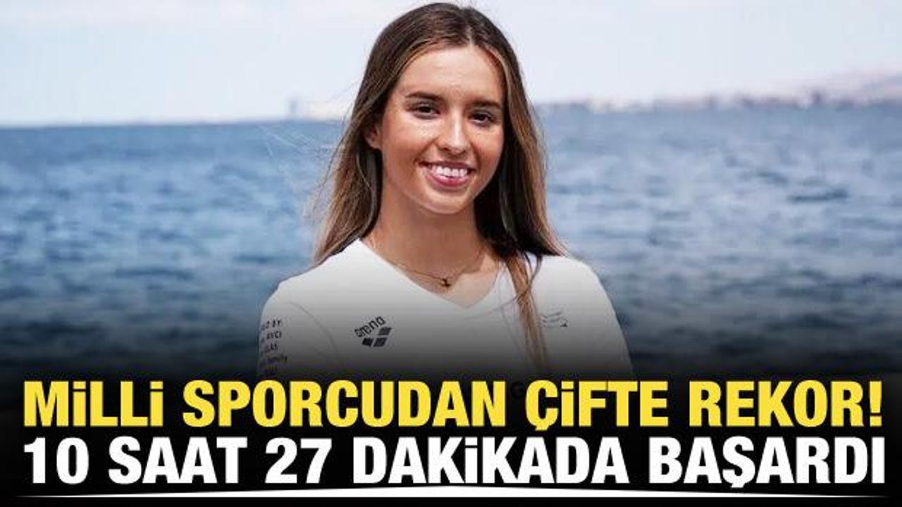 Milli sporcudan &ccedil;ifte rekor! 10 saat 27 dakikada tamamladı