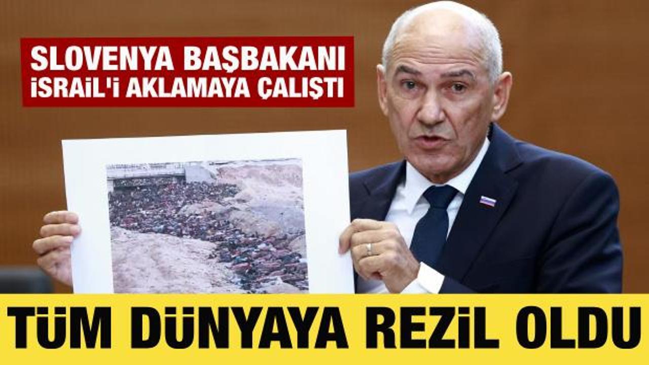 Slovenya Başbakanı İsrail'i aklamaya &ccedil;alıştı! T&uuml;m d&uuml;nyaya rezil oldu