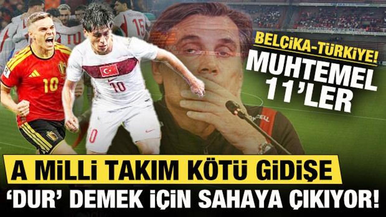 T&uuml;rkiye, k&ouml;t&uuml; gidişe Bel&ccedil;ika ma&ccedil;ıyla 'dur' demek istiyor! İşte muhtemel 11'ler