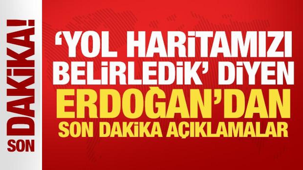 'Yol haritamızı belirledik' diyen Erdoğan'dan son dakika a&ccedil;ıklamalar