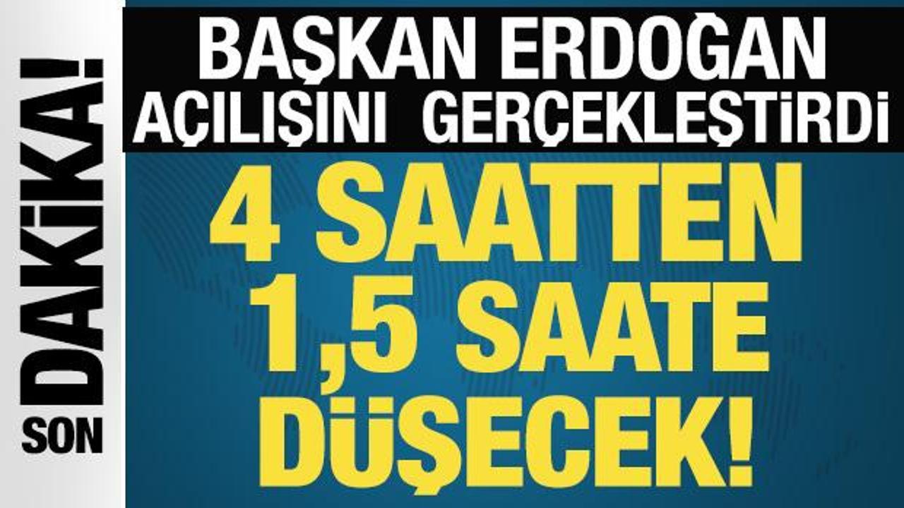 Cumhurbaşkanı Erdoğan &Ccedil;erkezk&ouml;y-Kapıkule Hızlı Tren Hattı'nın a&ccedil;ılışında konuştu