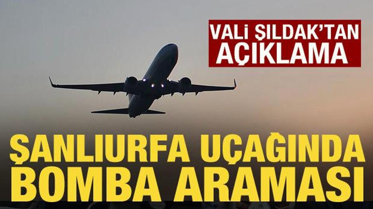 Şanlıurfa uçağında bomba araması