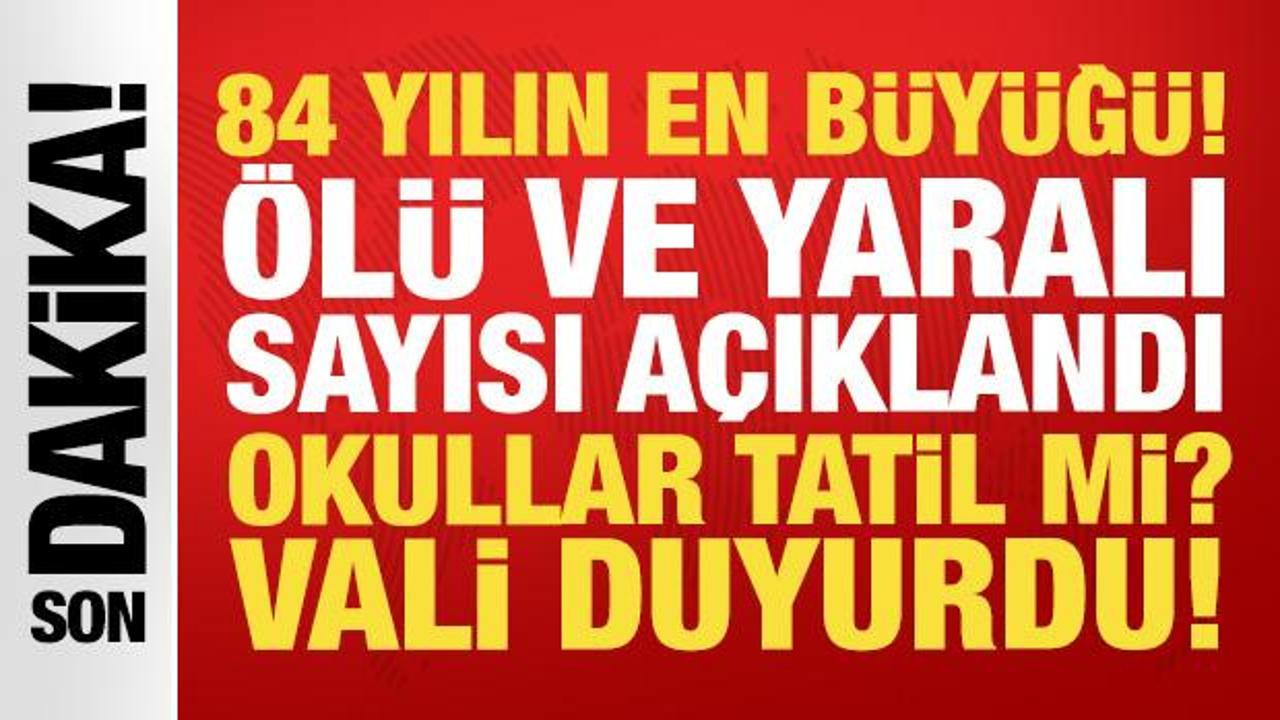 84 yılın en b&uuml;y&uuml;ğ&uuml;! Vali G&uuml;l &ouml;l&uuml; ve yaralı sayısını a&ccedil;ıkladı: İstanbul&rsquo;da okullar tatil
