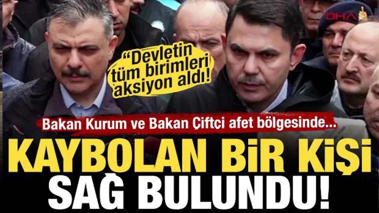 Bakan Kurum ve Bakan &Ccedil;ift&ccedil;i Ayazağa'da! 'Kaybolan bir kişi sağ bulundu!'