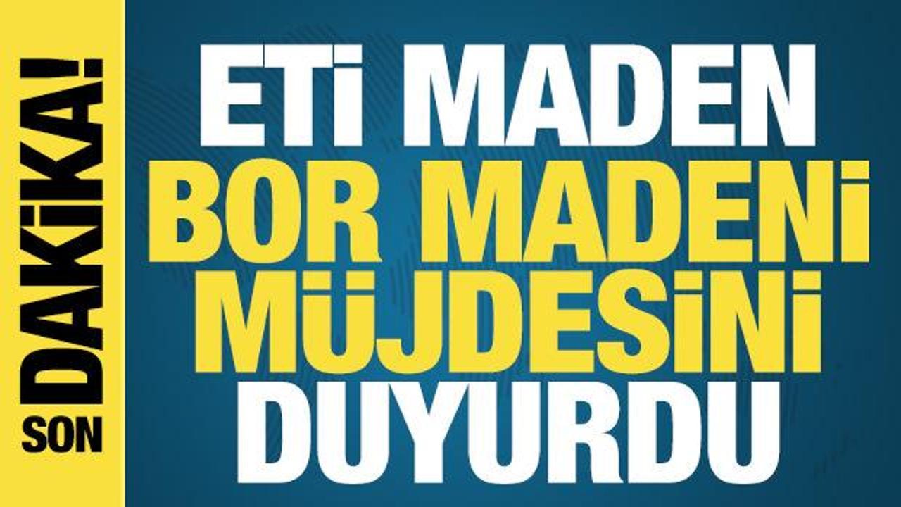Eti Maden: Bor madeni 1 milyar 560 milyon dolar satışla tarihi bir rekor kırılacak