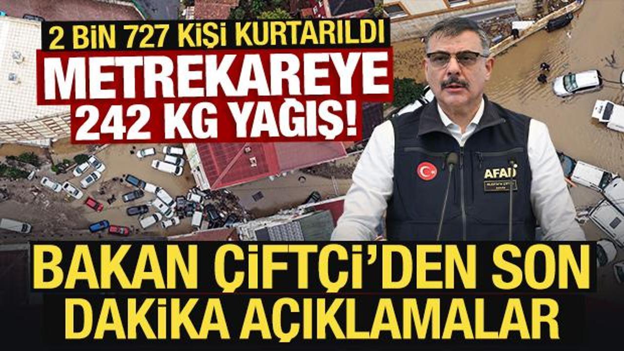 İstanbul'da 84 yılın yağış rekoru! İ&ccedil;işleri Bakanı &Ccedil;ift&ccedil;i'den son dakika a&ccedil;ıklamalar