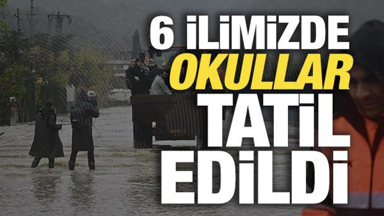 Son dakika: 6 ilimizde okullar cuma g&uuml;n&uuml; tatil edildi