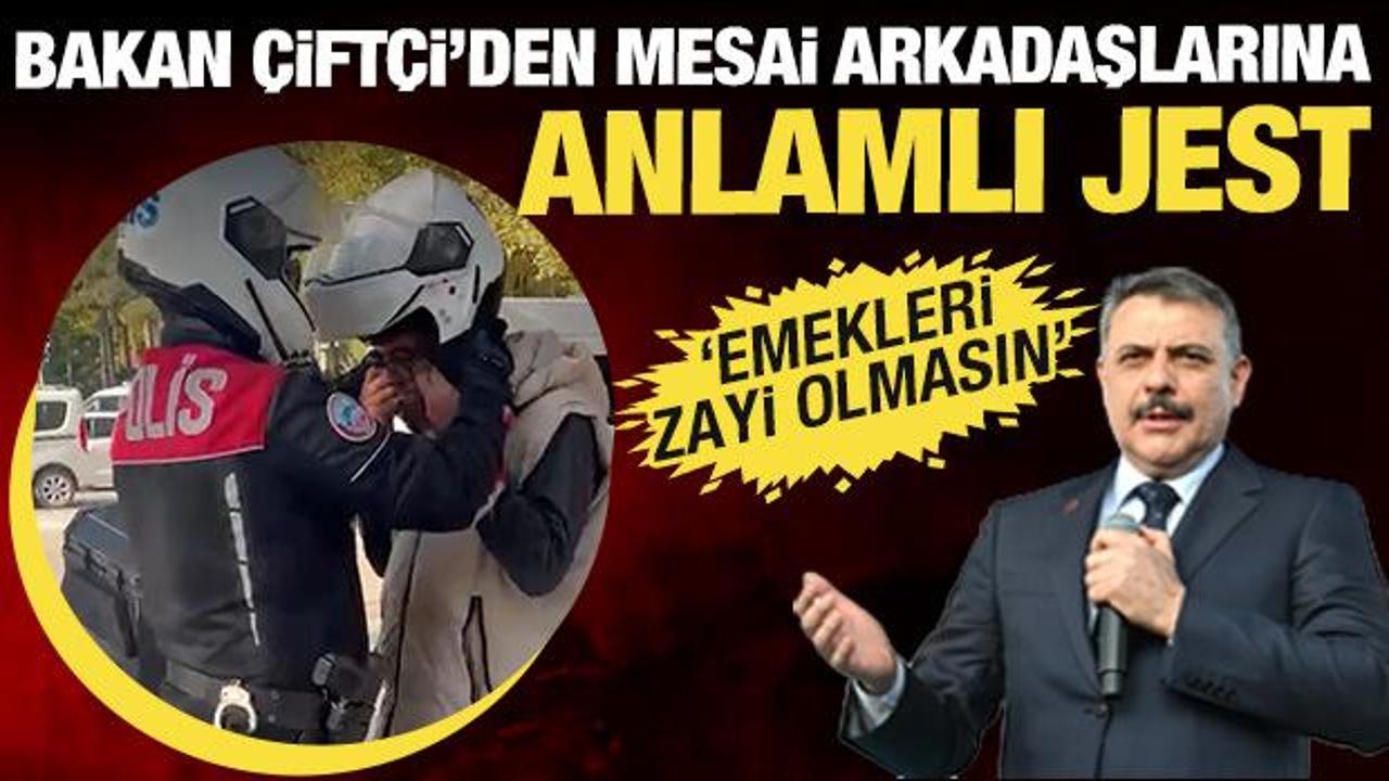 Bakan &Ccedil;ift&ccedil;i KPSS sınavına ge&ccedil; kalan adaylara yardımcı olan polislere teşekk&uuml;r etti