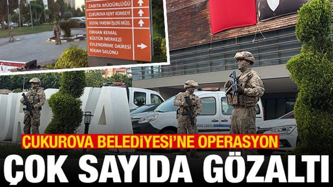 &Ccedil;ukurova Belediyesi'ne operasyon! &Ccedil;ok sayıda g&ouml;zaltı