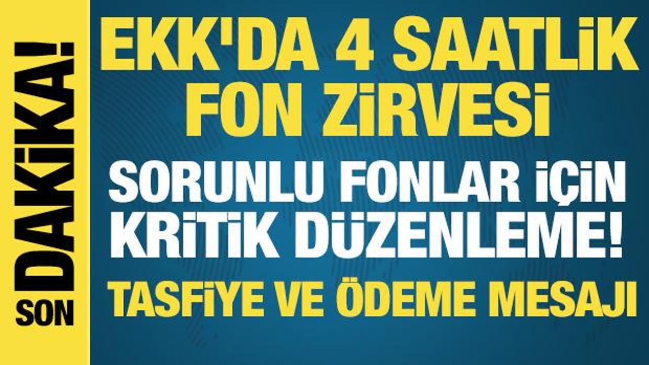 EKK toplandı Sorunlu fonlarda kritik gelişme! Ara ödemeler için gözler Meclis’te