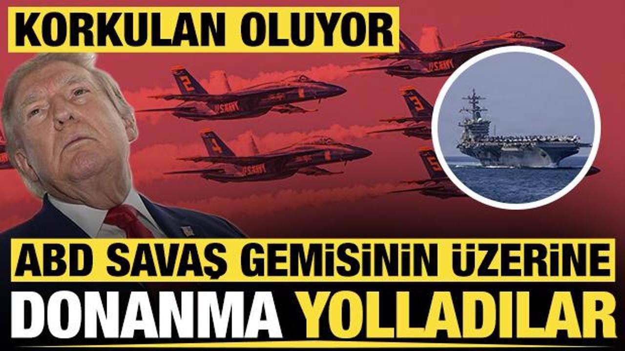 Korkulan oluyor: ABD savaş gemisinin &uuml;zerine donanma yolladılar