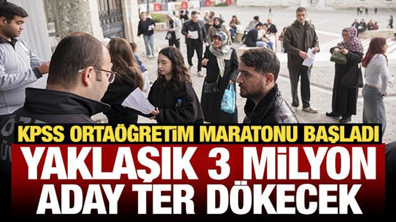 KPSS Orta&ouml;ğretim maratonu başladı: Yaklaşık 3 milyon aday ter d&ouml;kecek