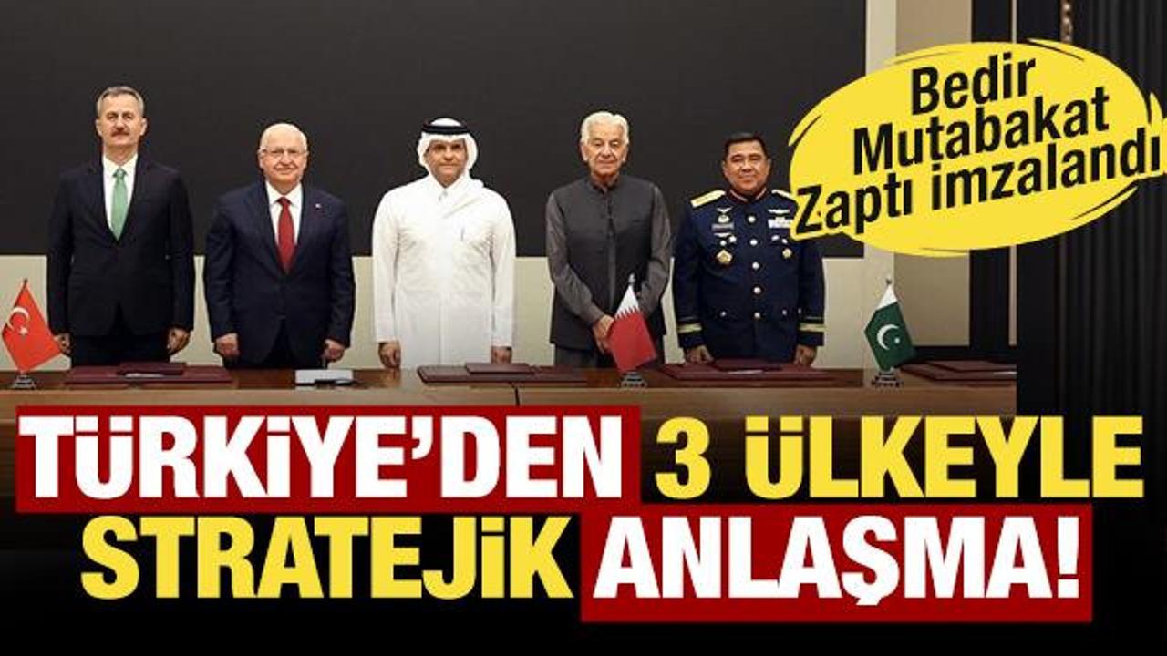 Son dakika... Türkiye'den 3 ülkeyle stratejik anlaşma: Bedir Mutabakat  Zaptı imzalandı! - Haber 7 DÜNYA