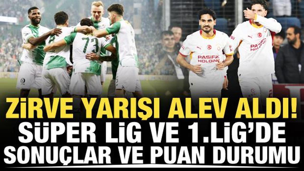 Zirve yarışı alev aldı! S&uuml;per Lig ve 1. Lig'de sonu&ccedil;lar ve puan durumu