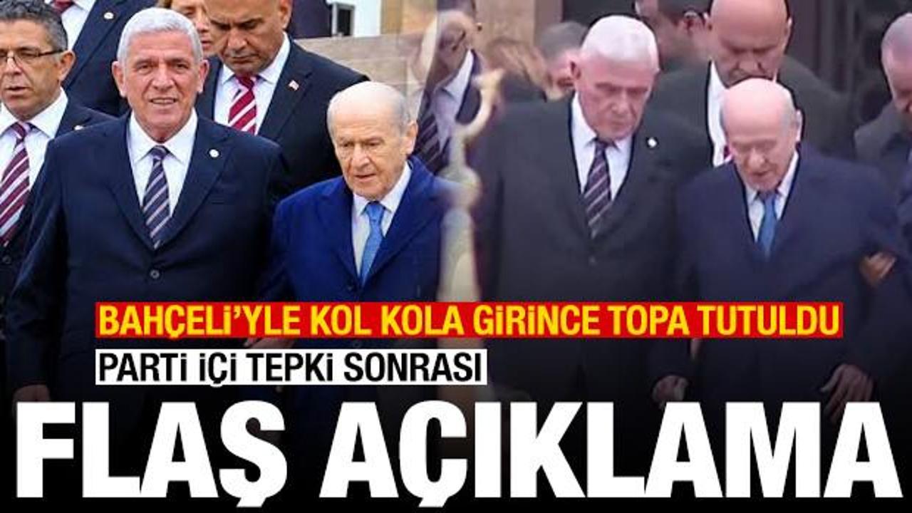 Bah&ccedil;eli'yle kol kola girdi: Parti i&ccedil;inden tepki! Dervişoğlu'ndan a&ccedil;ıklama
