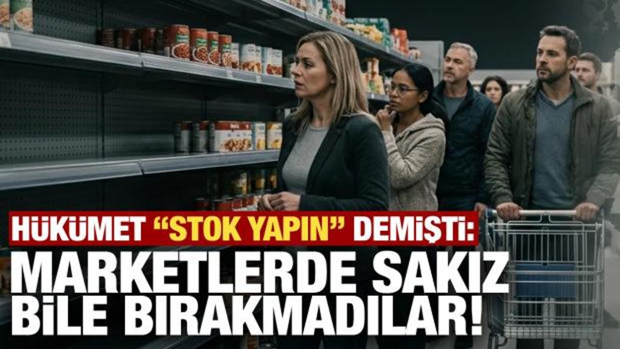 Hükümet 3 günlük acil stok yapın demişti! Marketlerde sakız bile ...