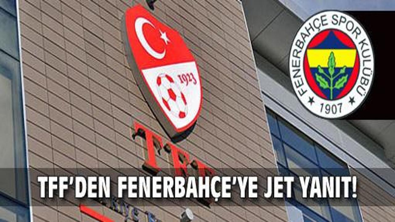 TFF'den Fenerbahçe'ye jet yanıt!