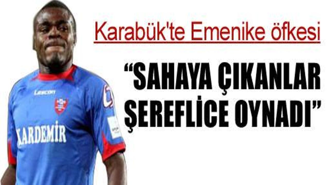 Karab&uuml;kl&uuml; oyuncudan Emenike'ye &ouml;fke