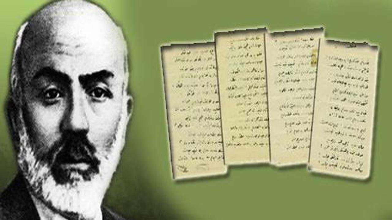 Mehmet Akif'in ilk kez yayınlanan şiiri