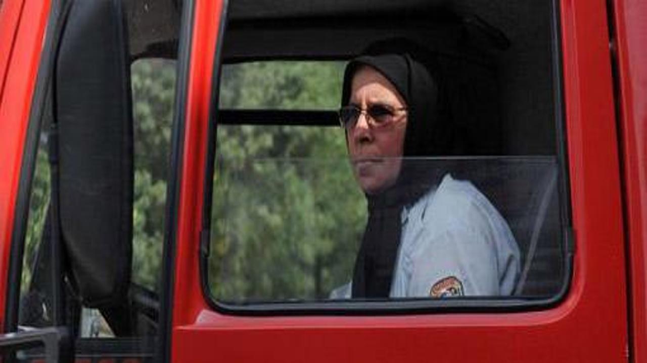 Düzce'nin kadın itfaiye şoförü Galeri
