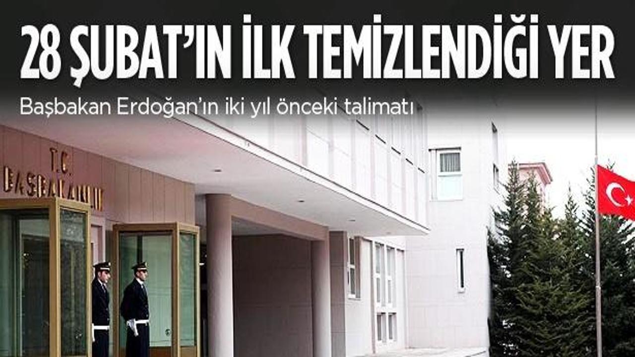 28 Şubat ilk Başbakanlık'ta temizlendi