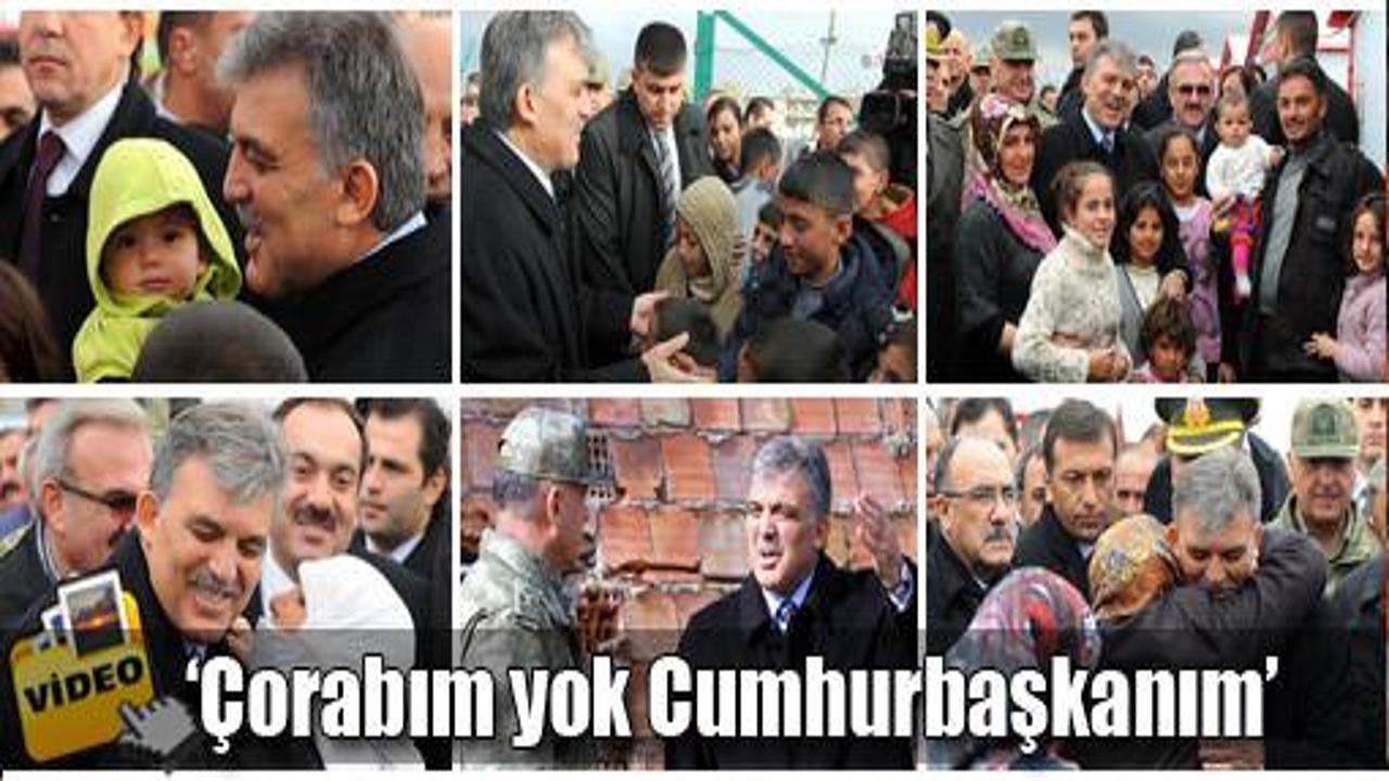 'Çorabım yok Cumhurbaşkanım' VİDEO