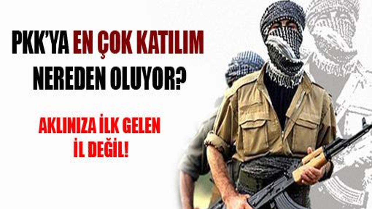 PKK'ya en çok katılım hangi ilden?