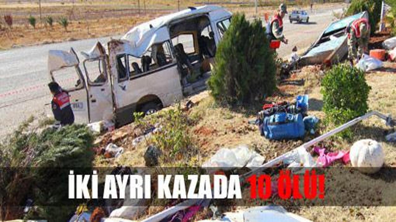 Gaziantep ve Kırıkkale'de kaza: 10 ölü