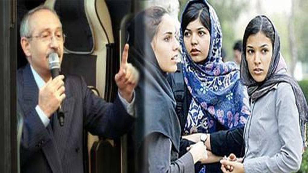 CHP'nin başörtüsünde iki kırmızı çigisi