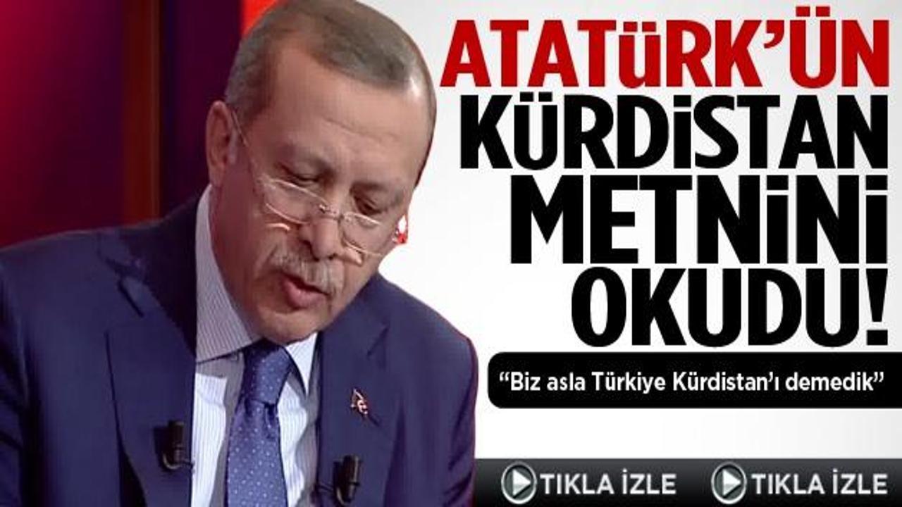 "Biz Türkiye Kürdistan'ı demedik, demeyiz"