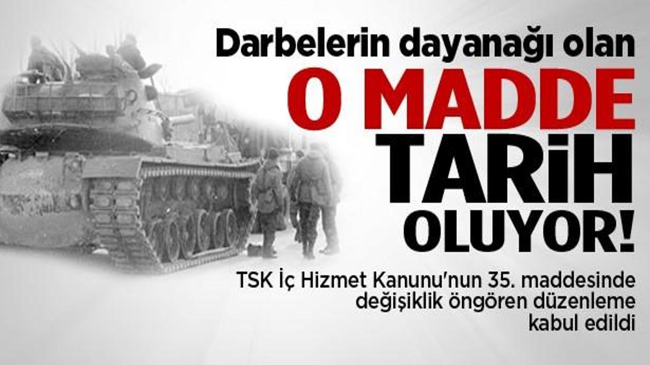 35. madde tasarısı Komisyon'dan geçti