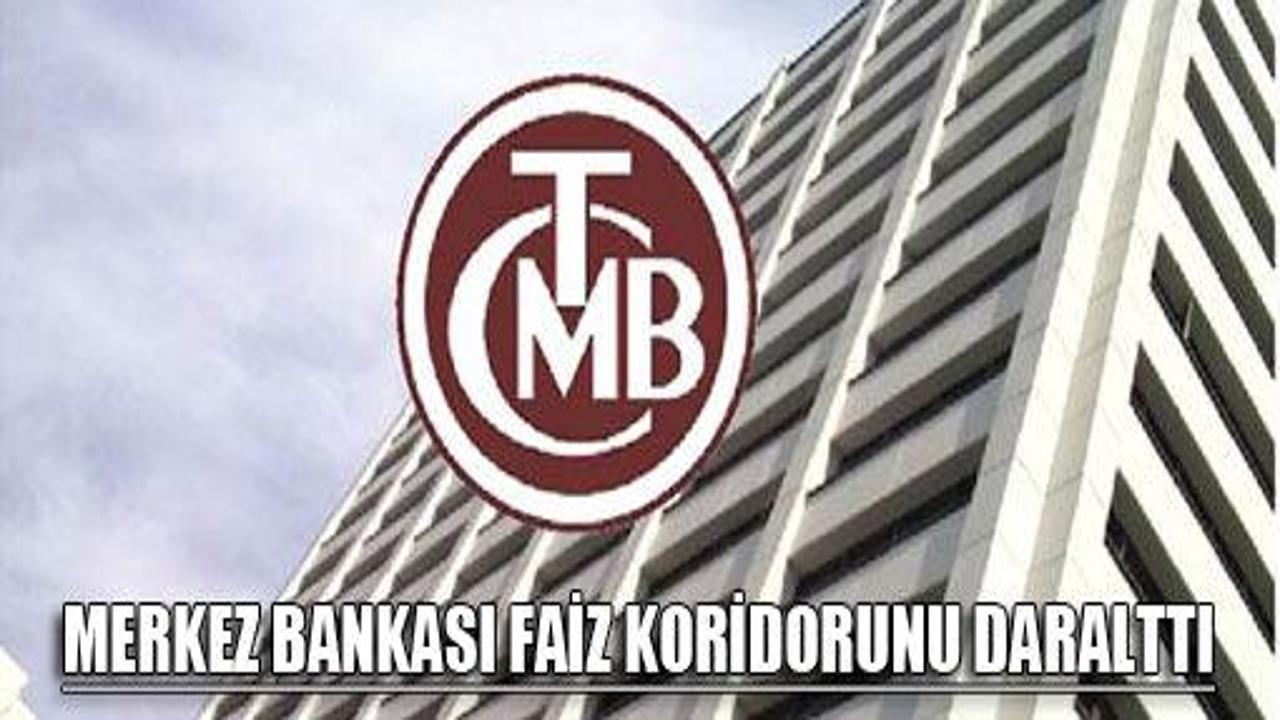 Merkez Bankası faiz koridorunu daralttı