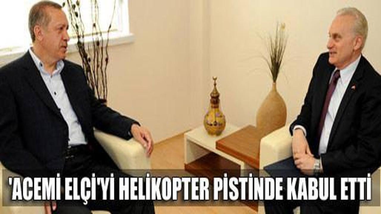 'Acemi elçi'yi helikopter pistine çağırdı