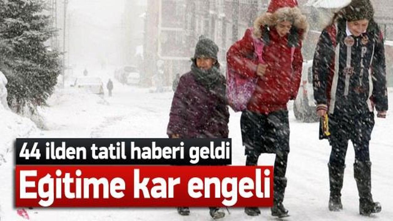 44 ilde okullar bugün de tatil!