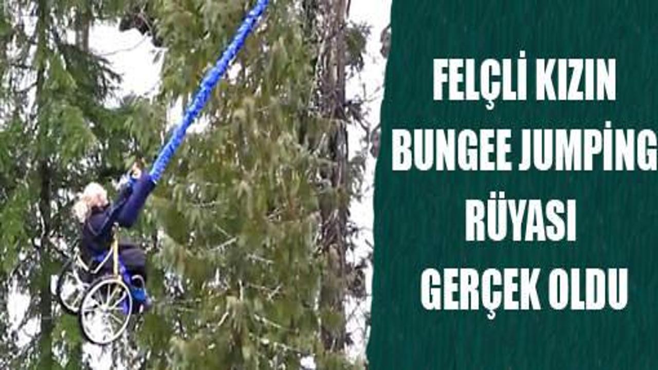 Felçli kızın ‘bungee jumping’ rüyası