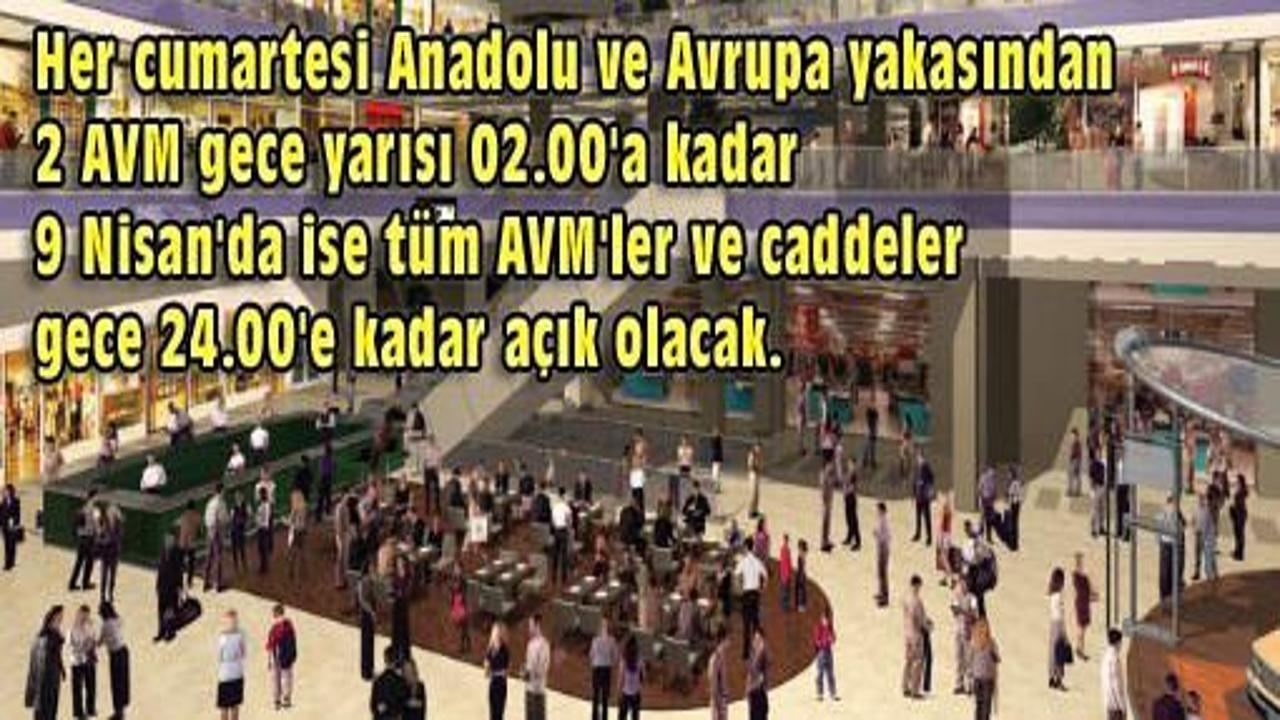İstanbul'da AVM'ler geceye kadar a&ccedil;ık!