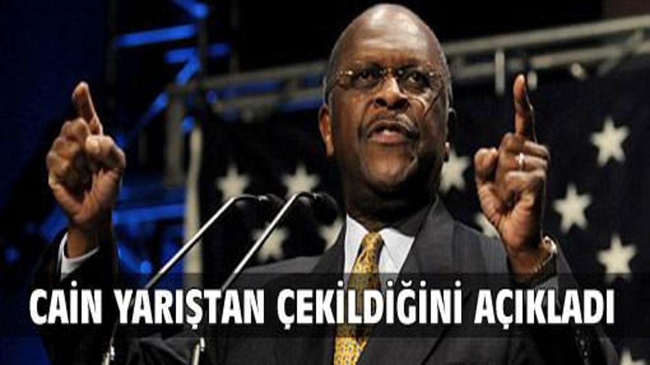 Cain yarıştan çekildiğini açıkladı