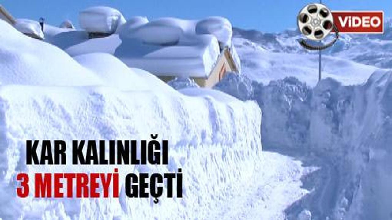 Ovacık'ta kar kalınlığı 3 metre VİDEO